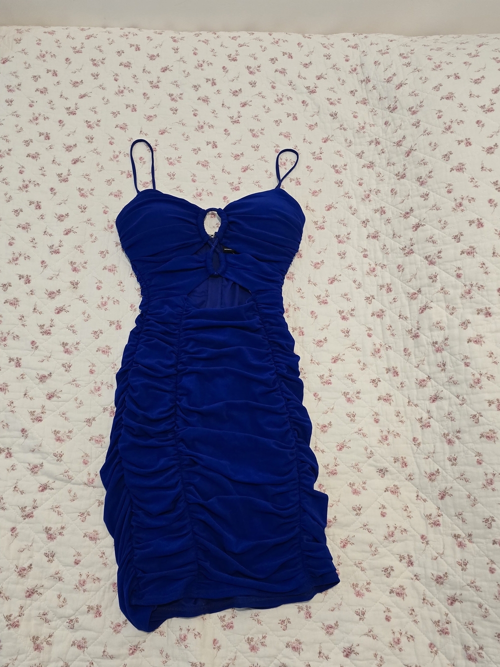 Windsor Royal Blue Ruched Bodycon Mini Dress